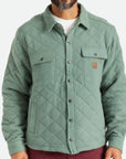 BRIXTON CASS QUILTED FLEECE JACKET DARK FOREST