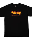 THRASHER YOUTH FLAME LOGO TEE BLACK - The Drive Skateshop