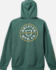 BRIXTON CREST HOOD DEEP FOREST/BRIGHT GOLD/WHITE