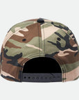 BRIXTON CREST C MP SNAPBACK CAMO SURPLUS/BLACK - The Drive Skateshop