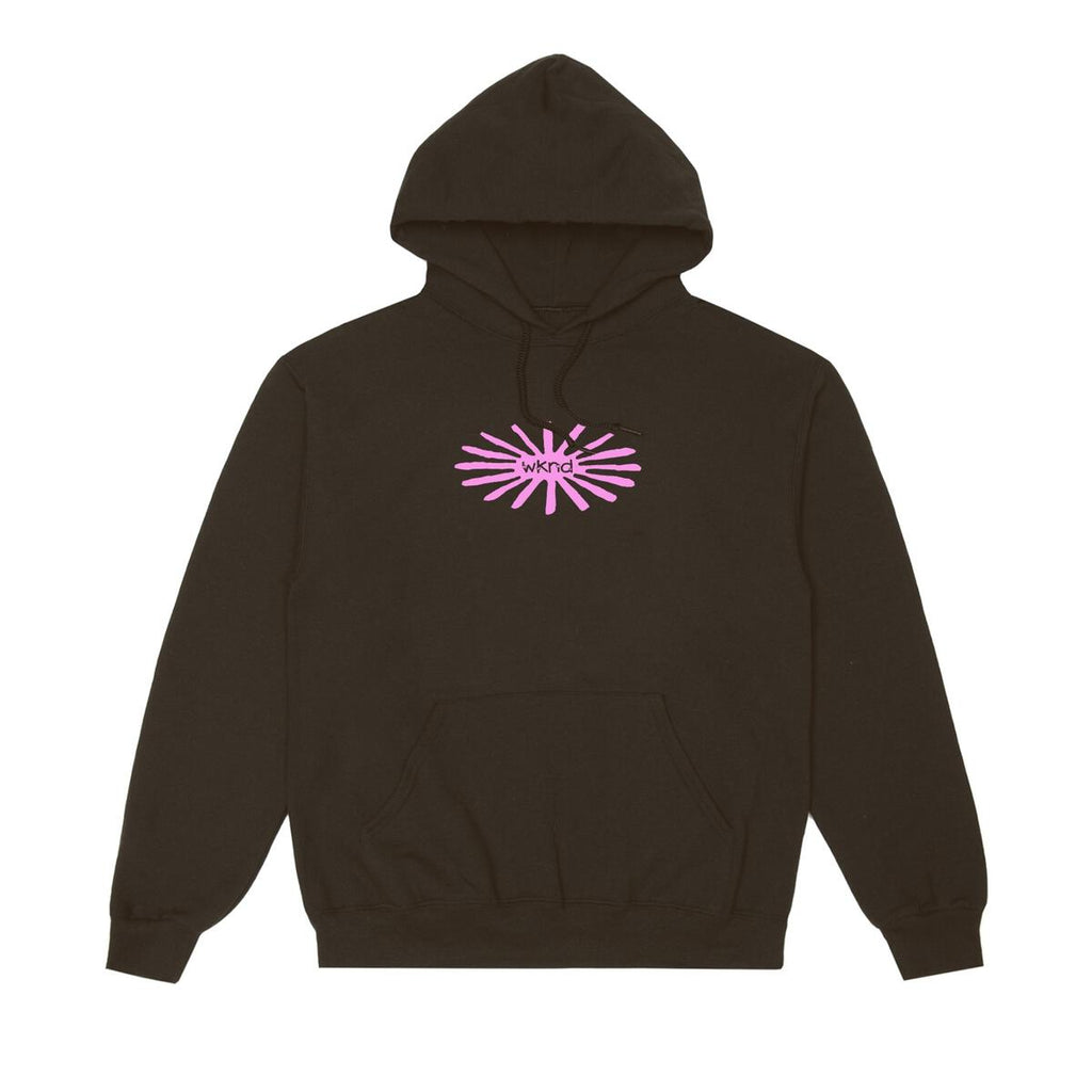 WKND BURST LOGO HOODIE BROWN 