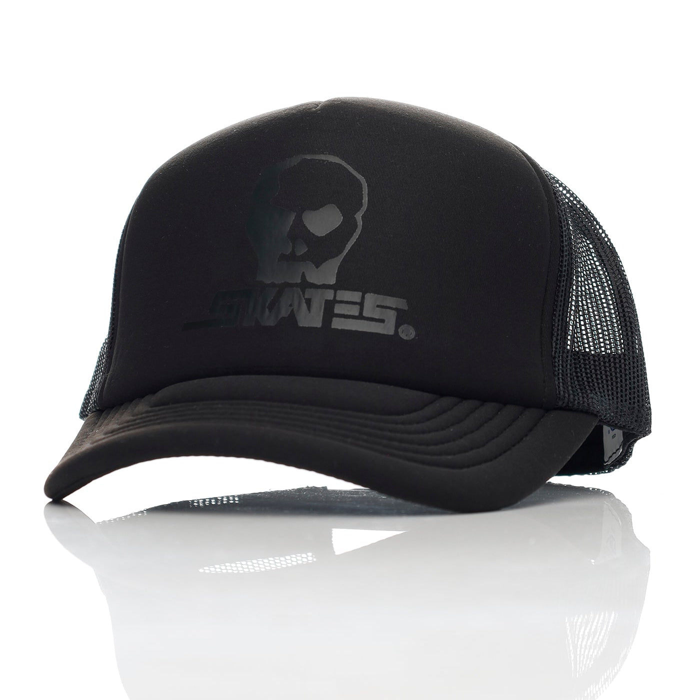 SKULL SKATES FOAM MESH LOGO TRUCKER SNAPBACK BLACK/BLACK - The Drive Skateboard Shop