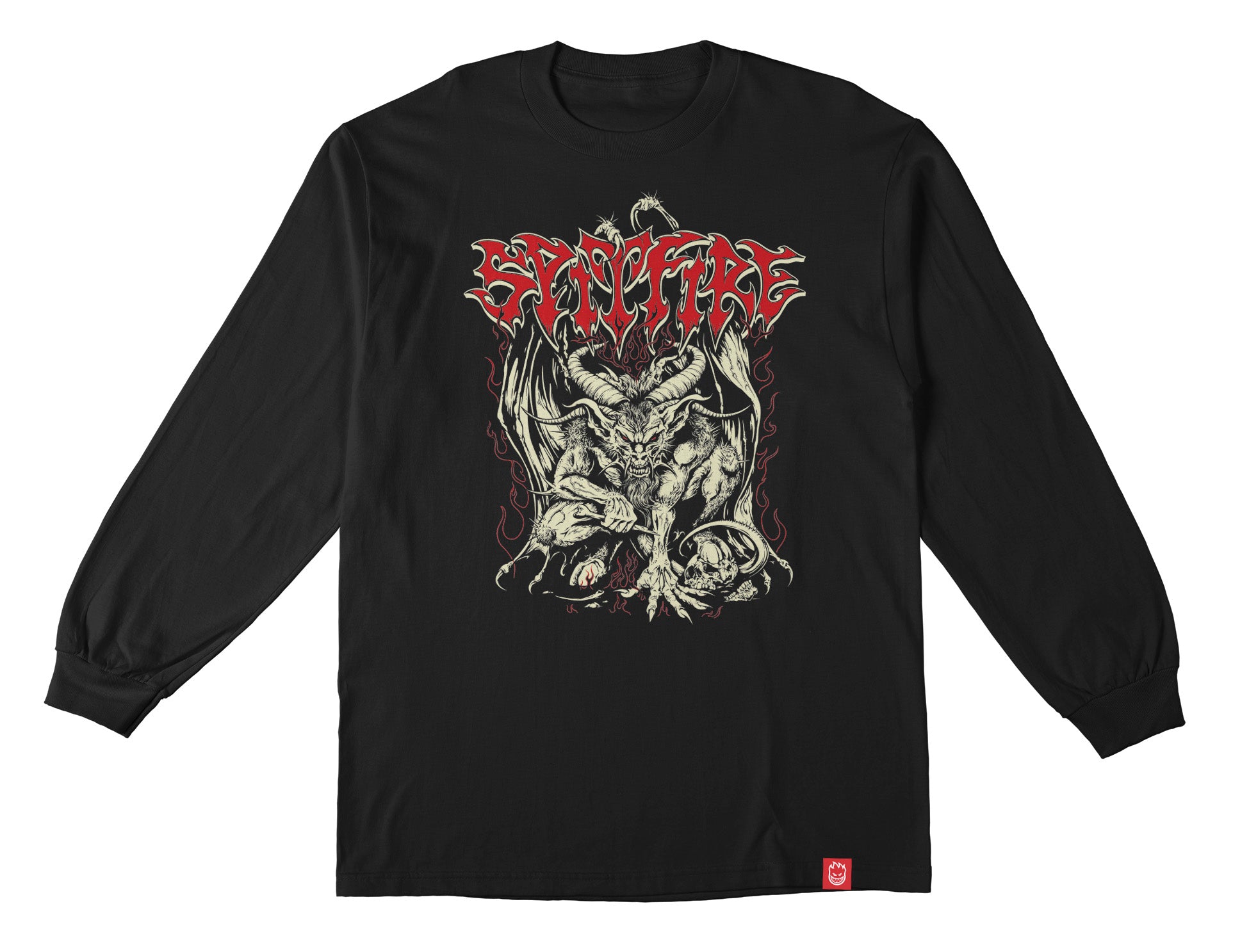SPITFIRE DEMON L/S TEE BLACK - The Drive Skateboard Shop