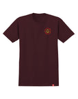 SPITFIRE BIGHEAD CLASSIC T-SHIRT MAROON/RED/YELLOW - The Drive Skateshop
