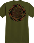 SPITFIRE CLASSIC SWIRL OVERLAY TEE MILITARY GREEN - The Drive Skateboard Shop