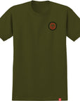 SPITFIRE CLASSIC SWIRL OVERLAY TEE MILITARY GREEN - The Drive Skateboard Shop
