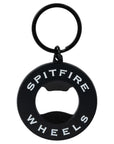 SPITFIRE CLASSIC SWIRL BOTTLE OPENER KEYCHAIN BLACK/WHITE - The Drive Skateboard Shop