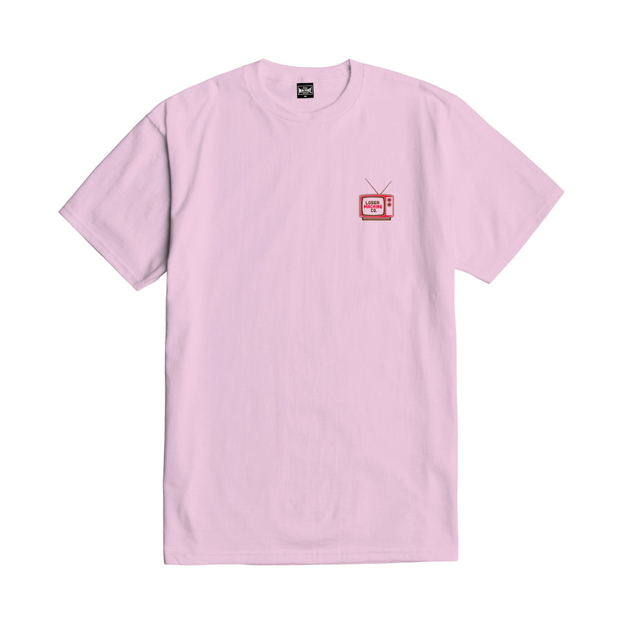 LOSER MACHINE ACT NOW STOCK T-SHIRT PINK - The Drive Skateshop
