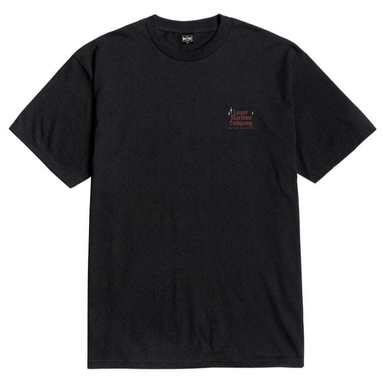 LOSER MACHINE ROSEBUD T-SHIRT BLACK - The Drive Skateshop