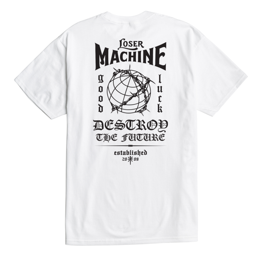 LOSER MACHINE SUPERSTITION TEE WHITE