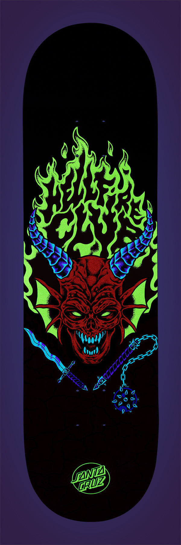 SANTA CRUZ X STRANGER THINGS DECK HELLFIRE CLUB (8.25&quot;)