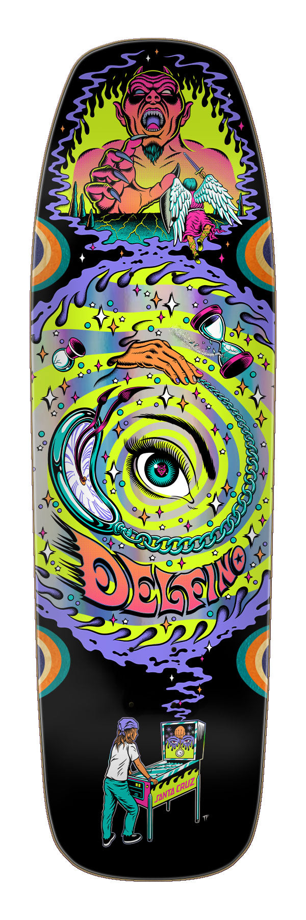 SANTA CRUZ DECK DELFINO PINBALL VISION (9.14")