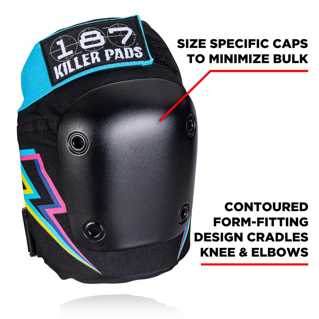 187 KILLER PADS JUNIOR SIX PACK ELECTRIC BOLT - The Drive Skateboard Shop