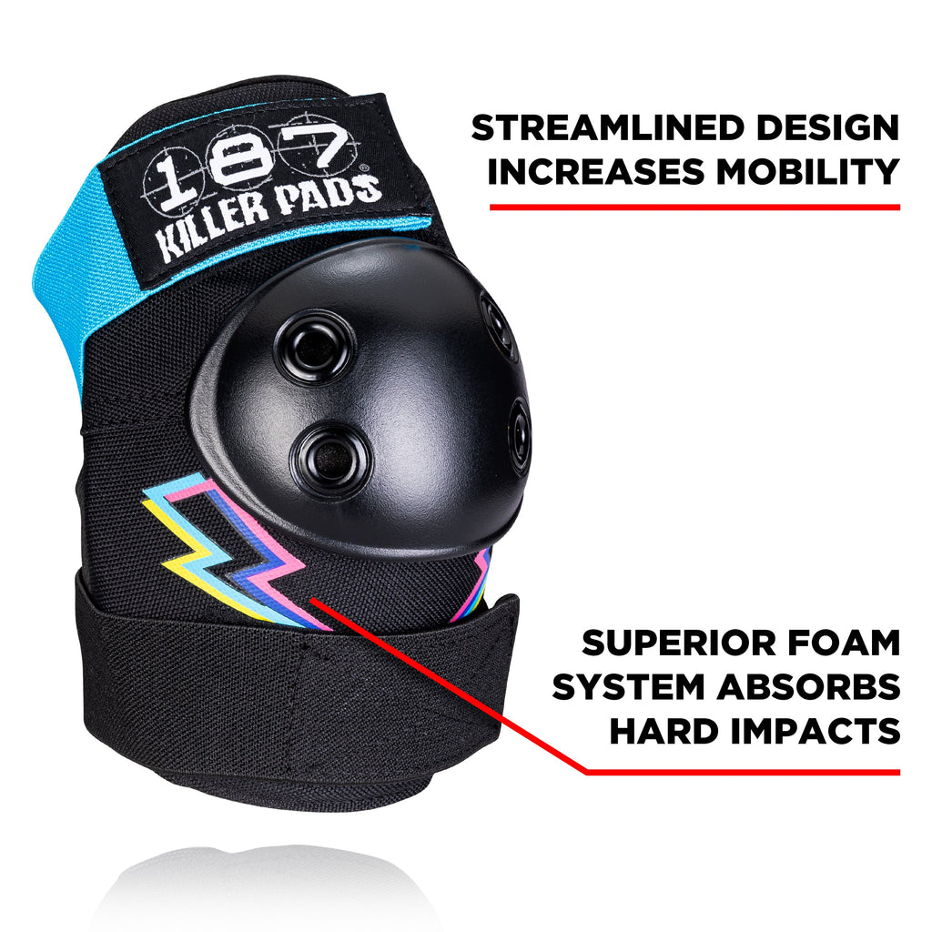 187 KILLER PADS JUNIOR SIX PACK ELECTRIC BOLT - The Drive Skateboard Shop