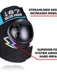 187 KILLER PADS JUNIOR SIX PACK ELECTRIC BOLT - The Drive Skateboard Shop