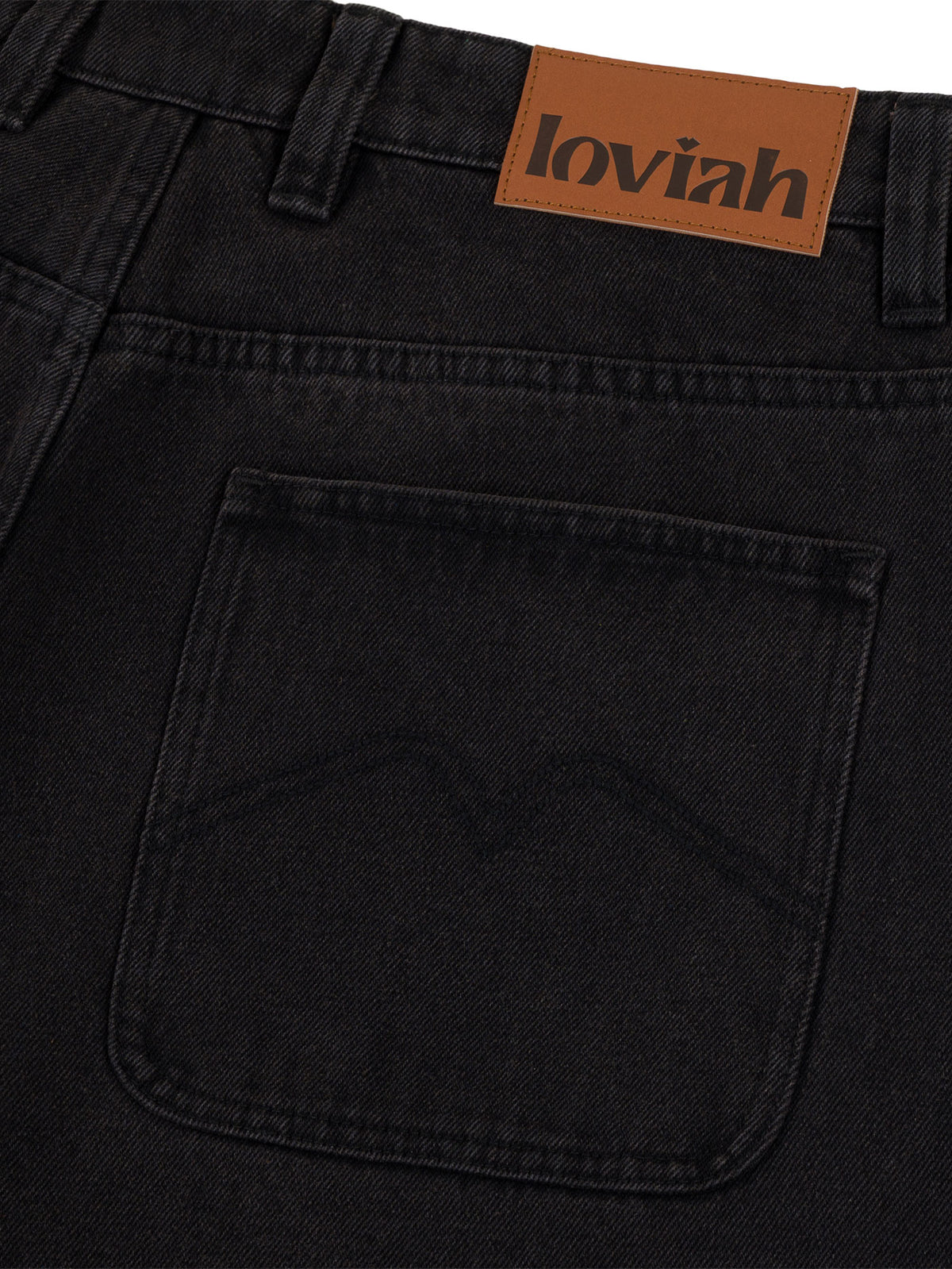 LOVIAH 1990 BAGGY 5 POCKET DENIM PANTS BLACK WASH