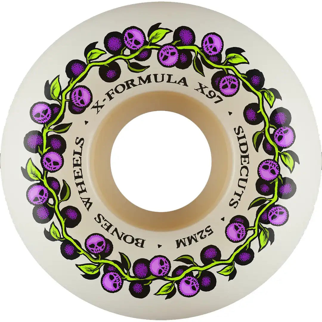 BONES WHEELS SKULL BERRIES X-FORMULA V5 SIDECUTS 97A (52MM) - The Drive Skateboard Shop