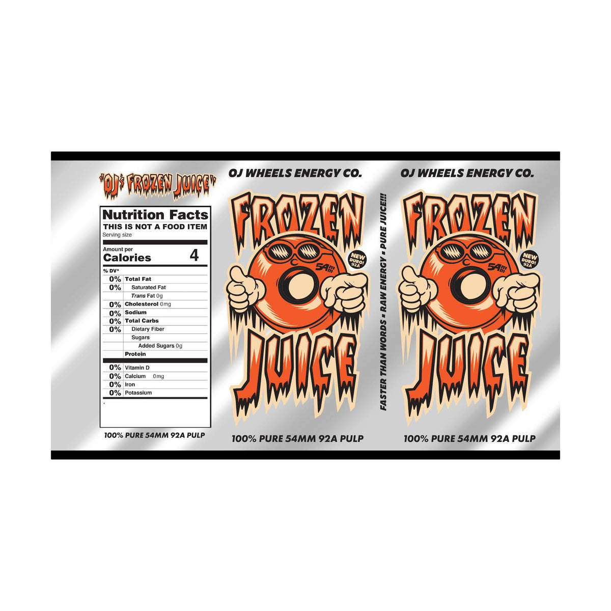 OJ WHEELS FROZEN ENERGY KEYFRAME ORANGE 92A (54MM)