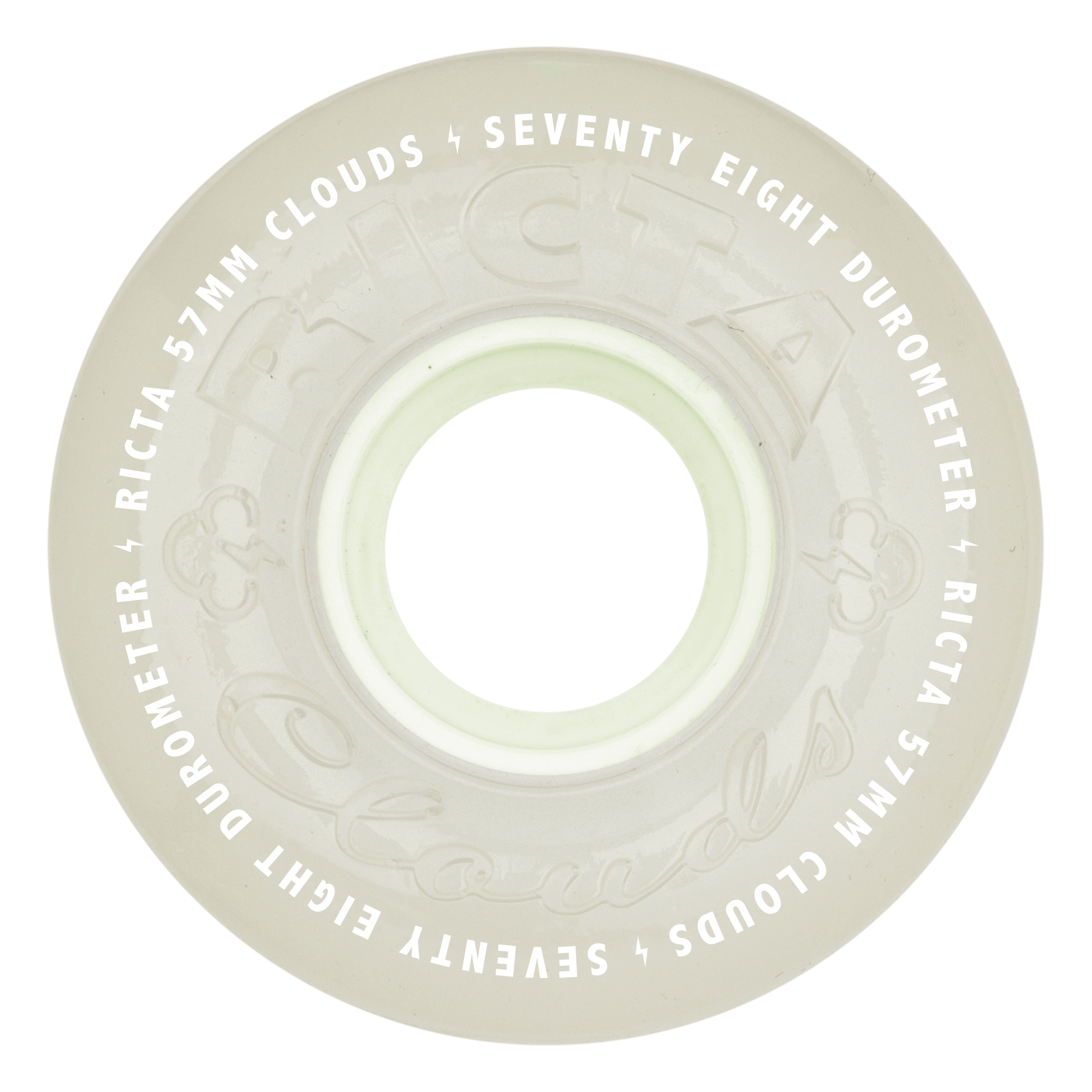 RICTA CLOUDS GLOW IN THE DARK AQUA 78A (57MM)