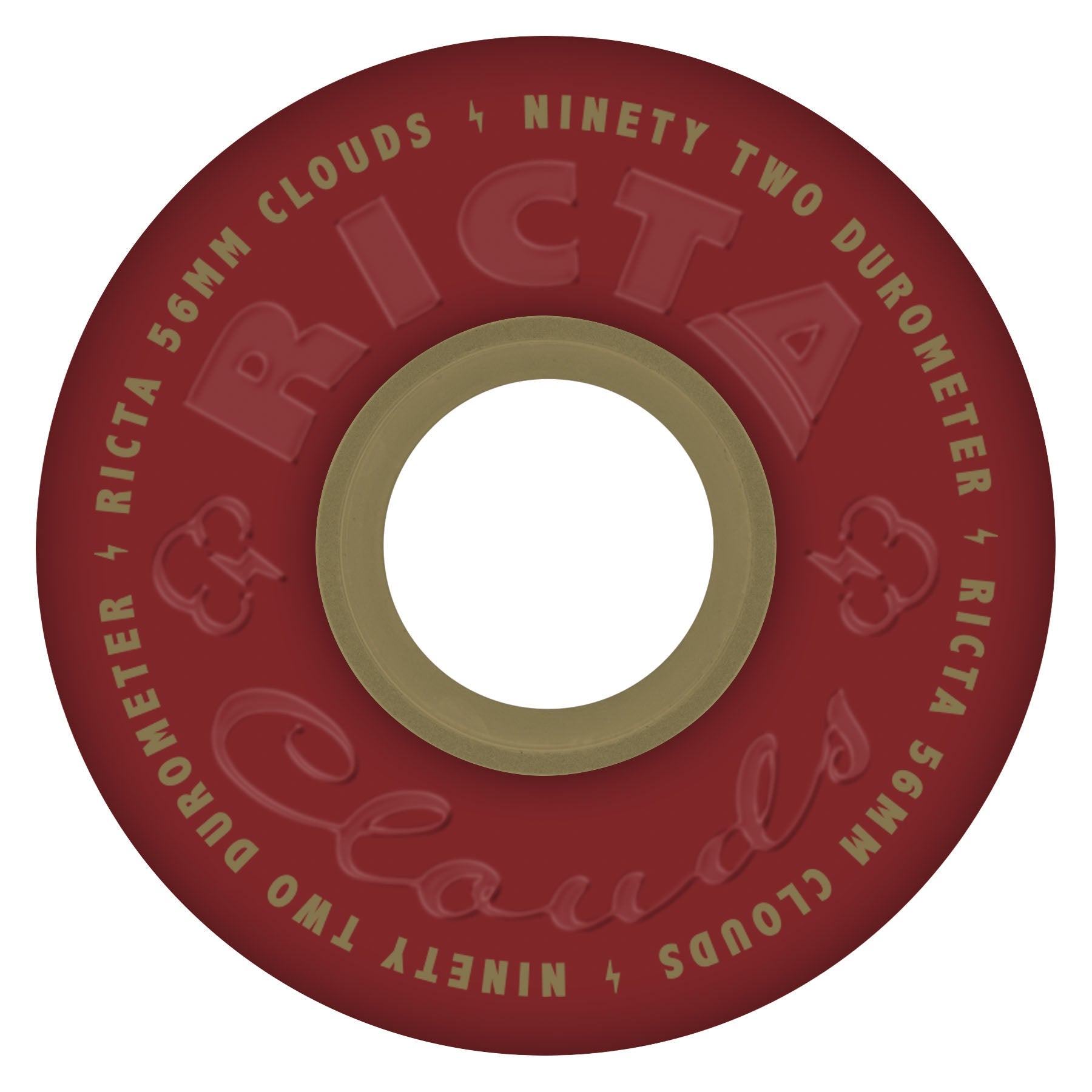 RICTA WHEELS CLOUDS MAROON GOLD 92A (56MM)