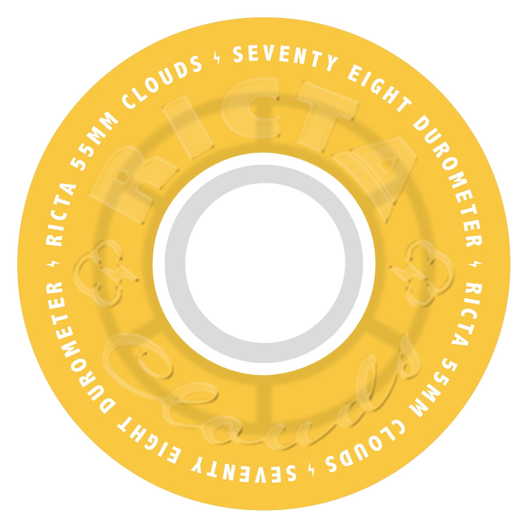 RICTA CLOUDS WHEELS TRANSPARENT CITRUS WHITE 78A (55MM)