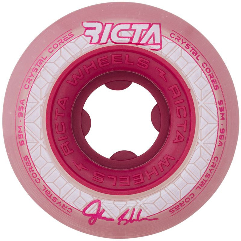 RICTA WHEELS SHANAHAN CRYSTAL CORES CLEAR METAL RED 95A (53MM) - The Drive Skateboard Shop