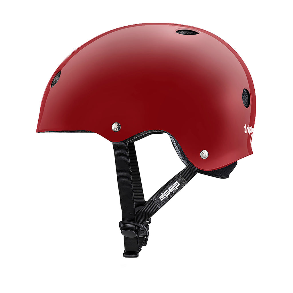 TRIPLE 8 DEEP COVER HELMET RED GLOSSY - The Drive Skateboard Shop