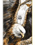 Zero Deck Sheckler Real Tree Eagle skateboard deck in 8.25 inches with eagle graphic and real tree camouflage design.