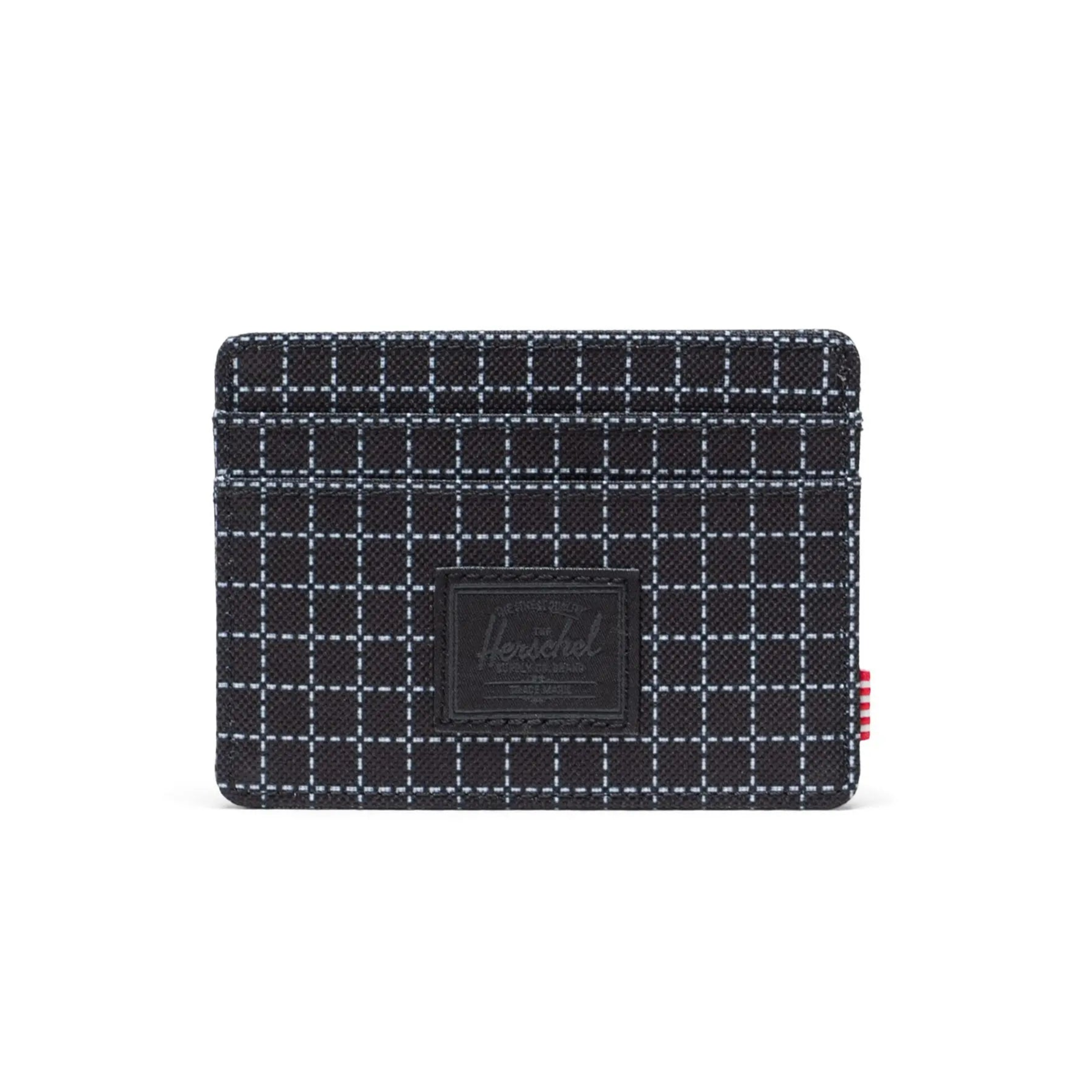 HERSCHEL CHARLIE CARDHOLDER GRID BLACK - The Drive Skateboard Shop