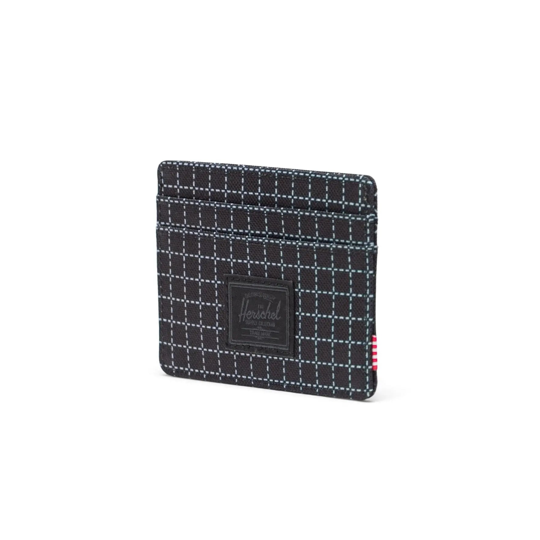 HERSCHEL CHARLIE CARDHOLDER GRID BLACK - The Drive Skateboard Shop