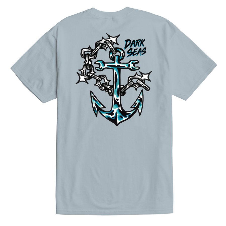 DARK SEAS CHROME CHAINS TEE ARCTIC BLUE