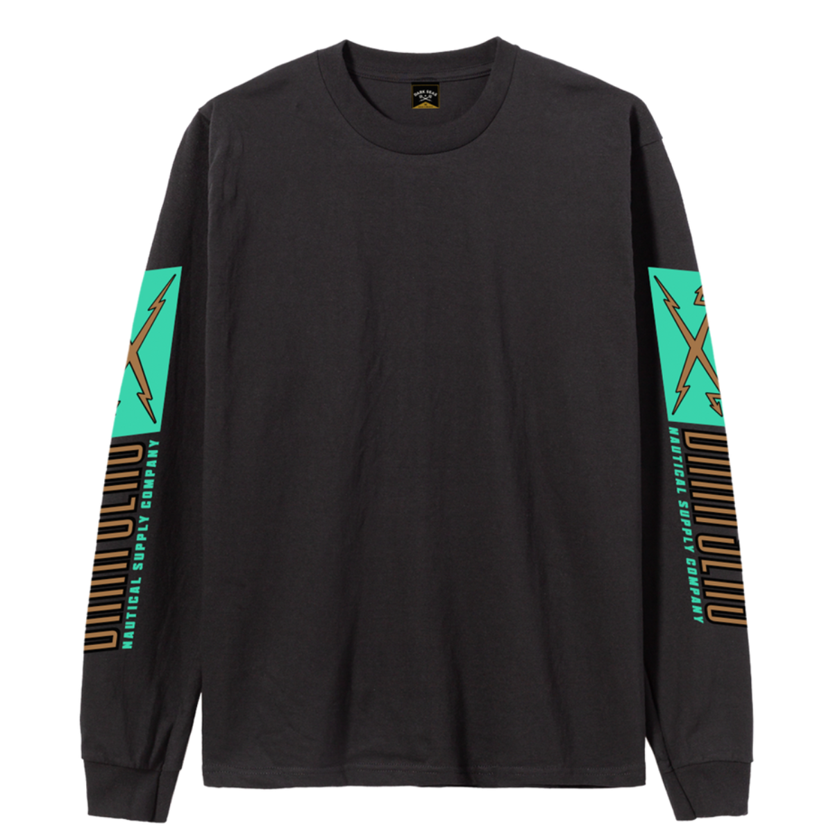 DARK SEAS STRAIGHT LINE LONGSLEEVE T-SHIRT BLACK