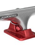 INDEPENDENT STAGE 4 HOLLOW BAR LOGO TRUCKS SILVER/RED ANODIZED