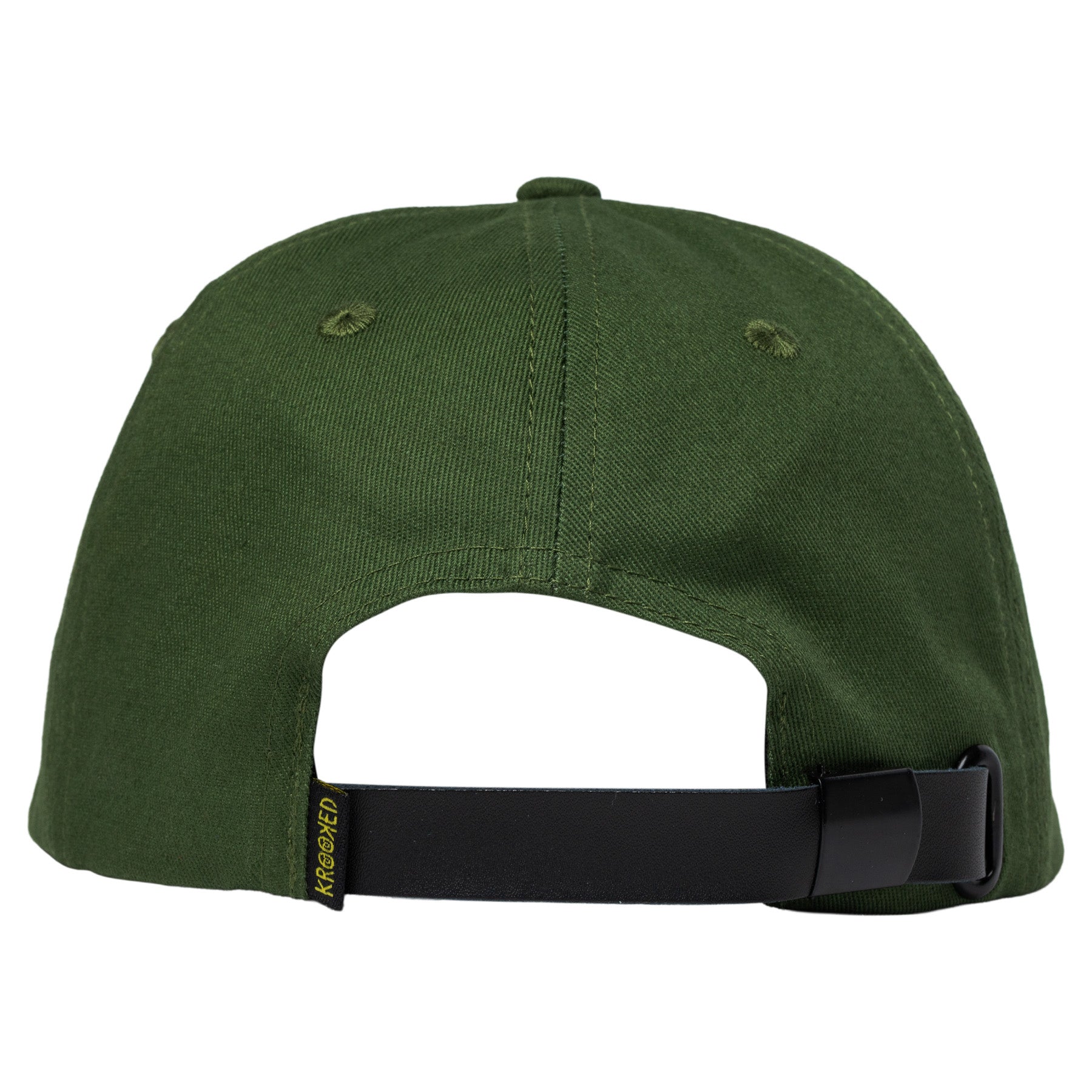KROOKED DOUBLE OK SCRIPT STRAPBACK OLIVE/CREAM - The Drive Skateboard Shop