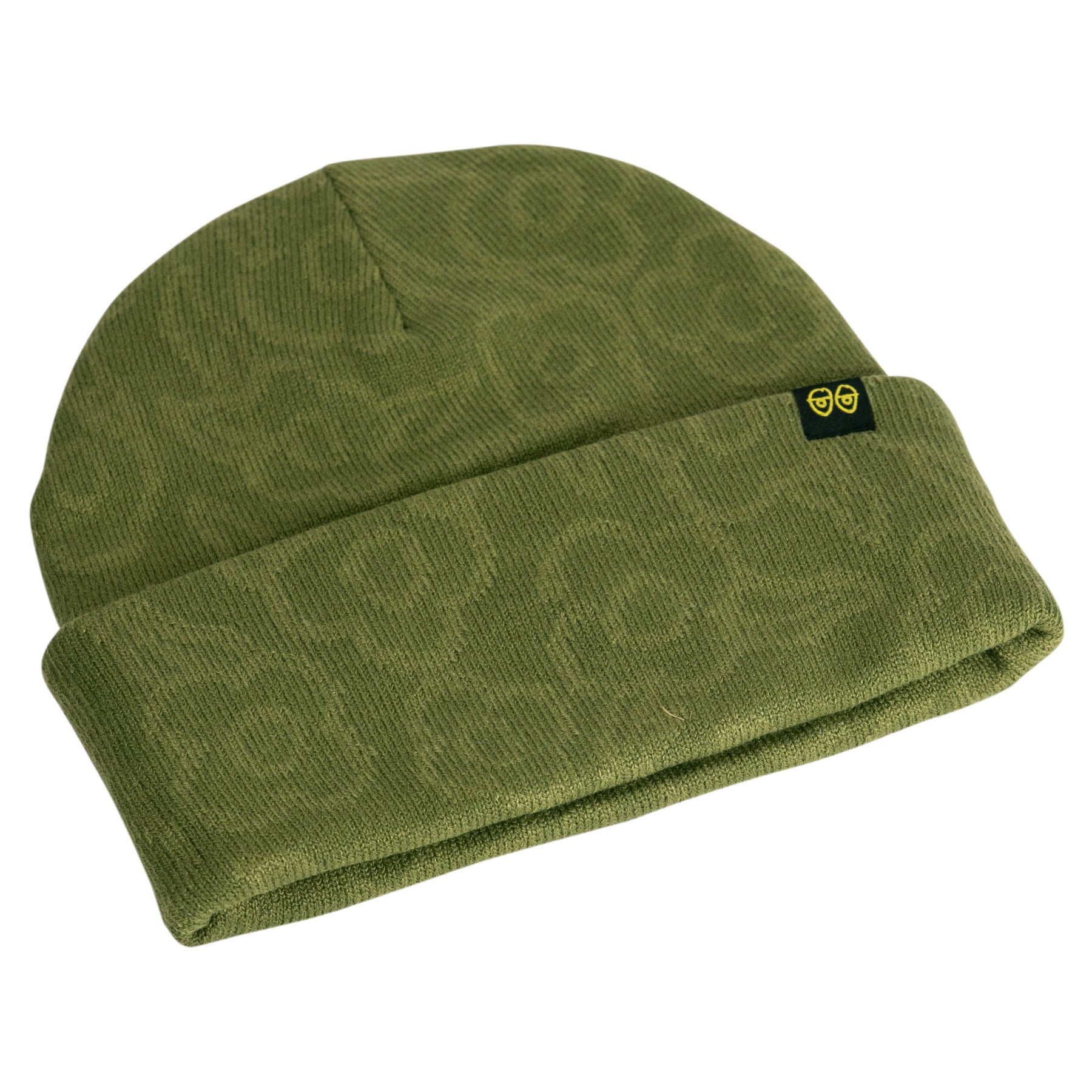 KROOKED FLOWERS EYES CLIP CUFF BEANIE OLIVE - The Drive Skateboard Shop
