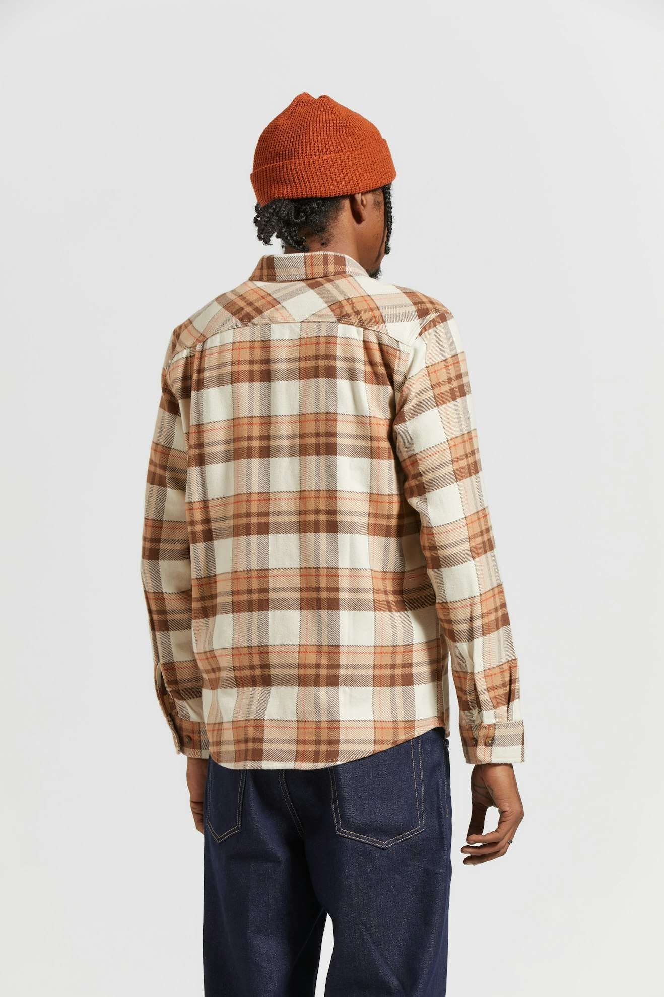 BRIXTON BOWERY FLANNEL WHITECAP/PINECONE 