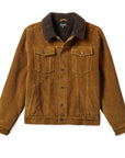 BRIXTON CABLE LINED TRUCKER JACKET PINECONE BROWN