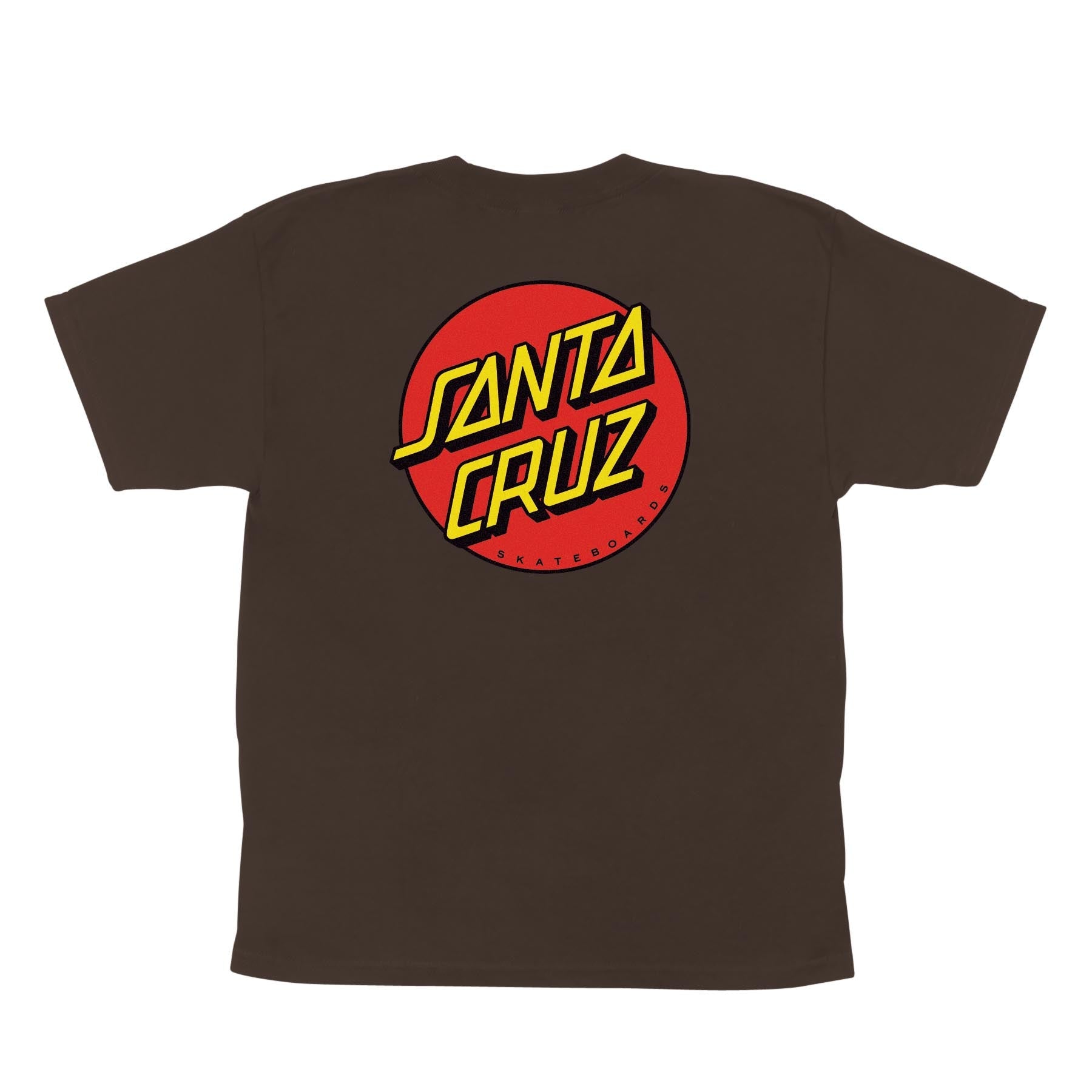 SANTA CRUZ CLASSIC DOT YOUTH T-SHIRT DARK CHOCOLATE