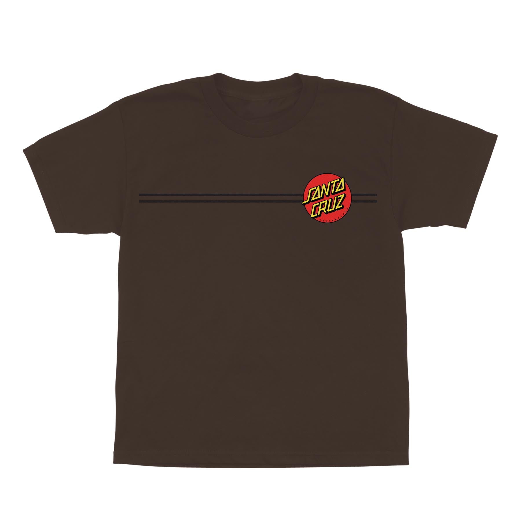 SANTA CRUZ CLASSIC DOT YOUTH T-SHIRT DARK CHOCOLATE