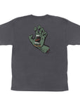 SANTA CRUZ YOUTH T-SHIRT SCREAMING HAND CHARCOAL MOSS - The Drive Skateboard Shop