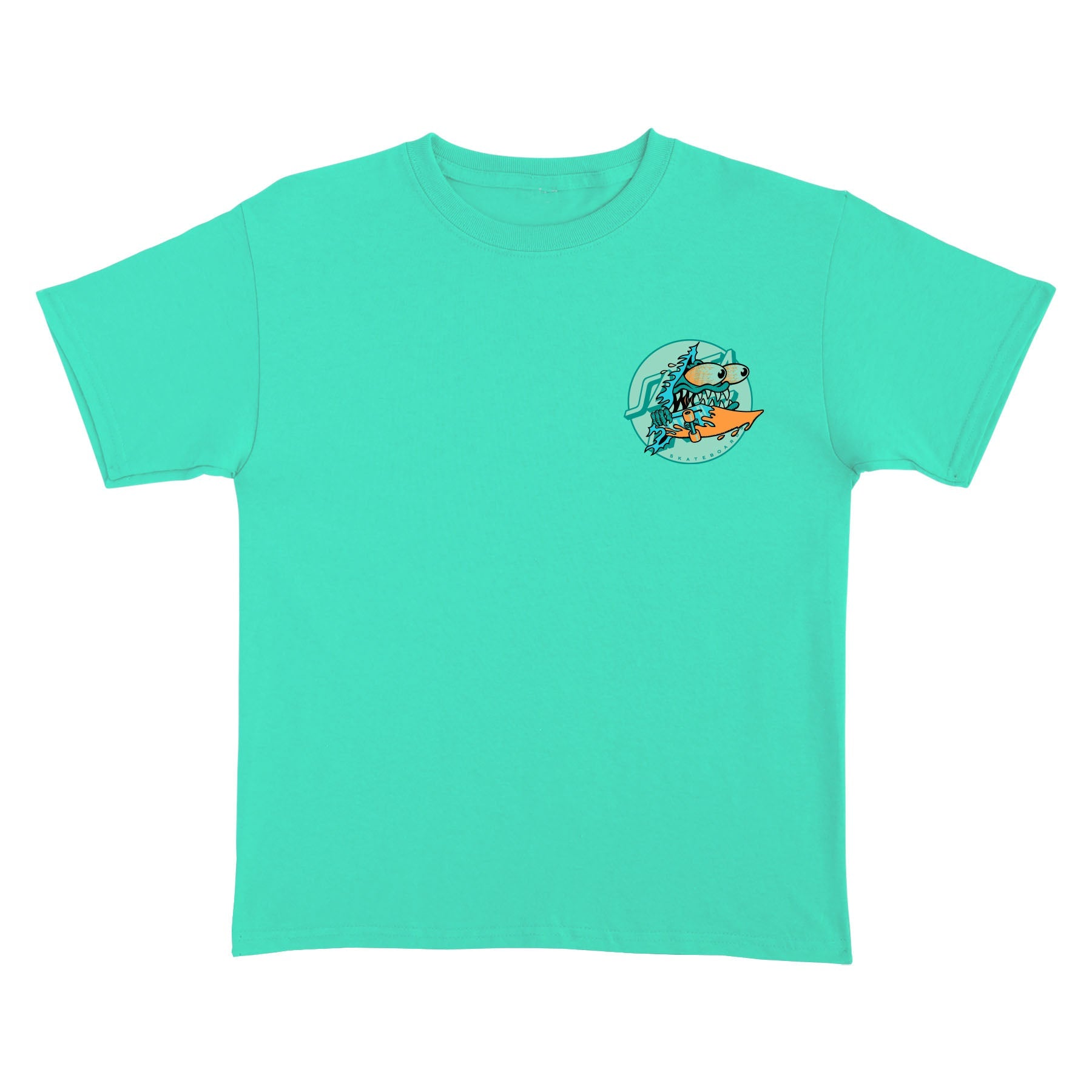 SANTA CRUZ YOUTH T-SHIRT SLASHER BOX MINT GREEN – The Drive