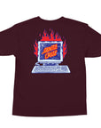 SANTA CRUZ YOUTH T-SHIRT SELF DESTRUCT MAROON