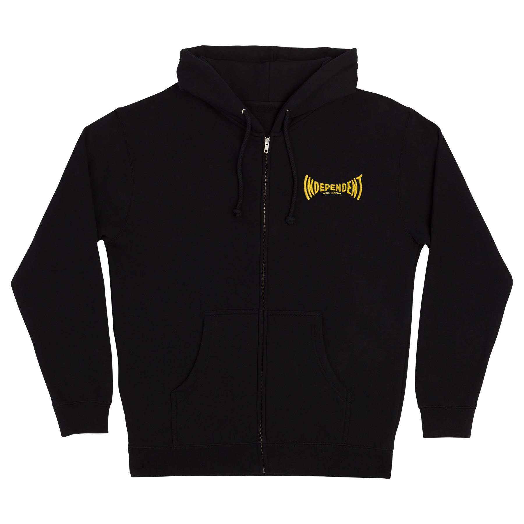 INDEPENDENT ZIP HOOD MANUFACTURED SPAN BLACK - The Drive Skateboard Shop