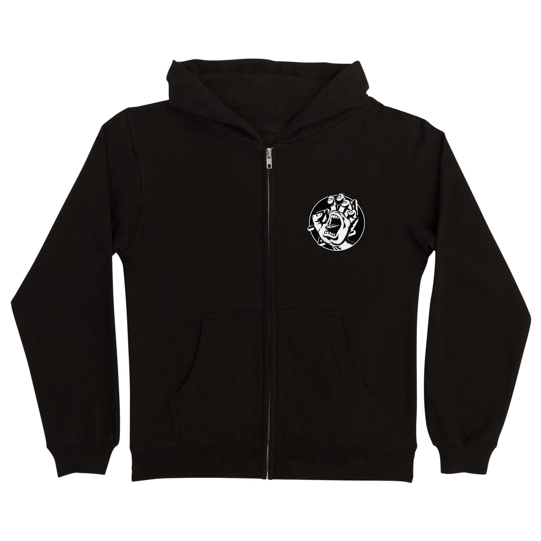 SANTA CRUZ YOUTH ZIP HAND DOT BLACK