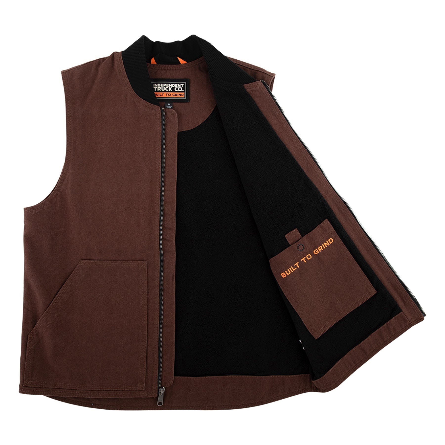 INDEPENDENT WORK VEST BUILT TO GRIND CHARCOAL