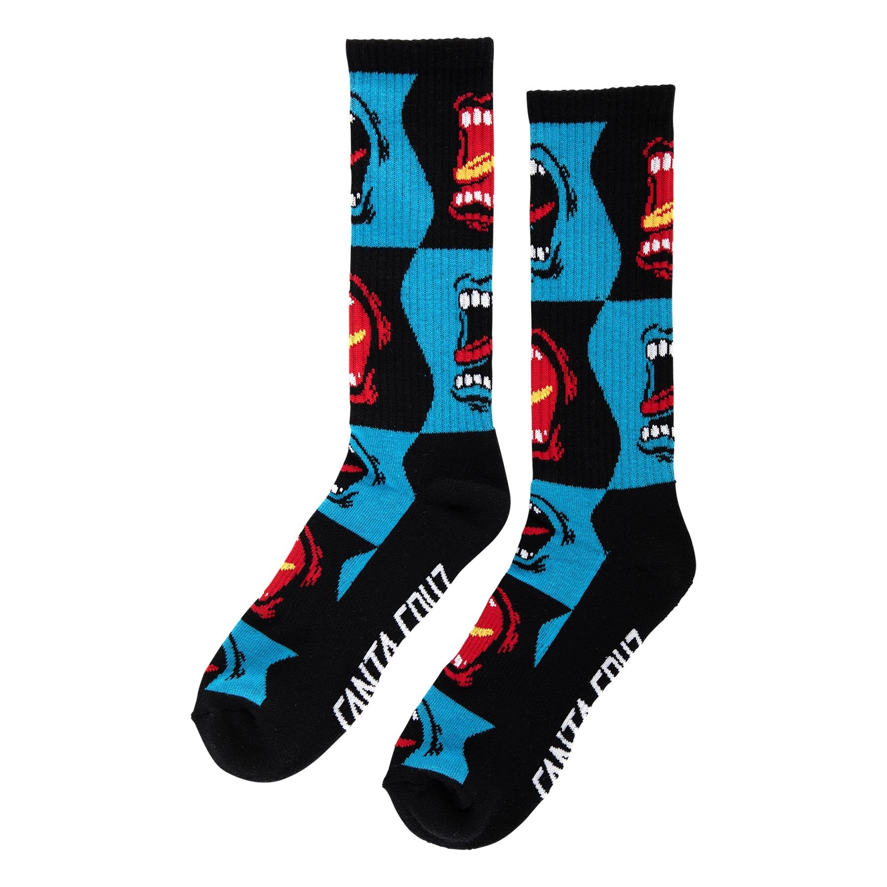 SANTA CRUZ CREW SOCKS ALLOVER SCREAMING STRIP