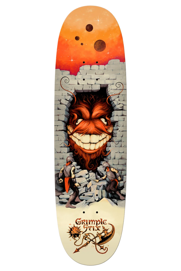 ANTIHERO DECK GRIMPLESTIX BARBARIANS TEAM FLYER SHAPE (8.75") - The Drive Skateboard Shop