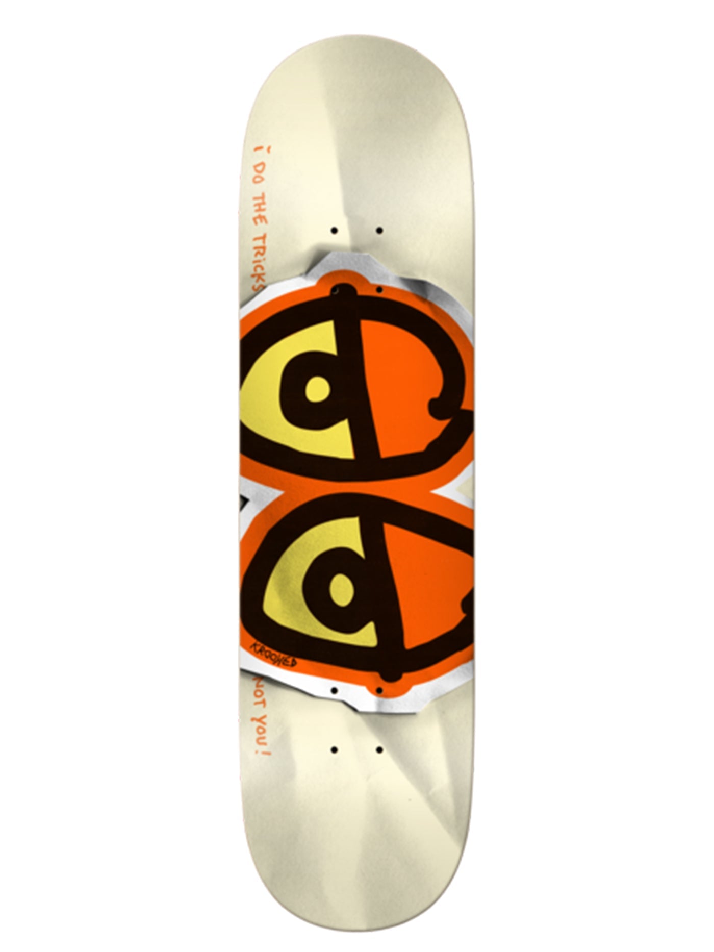 KROOKED DECK DBX EYES BRIGHT ORANGE (8.5") - The Drive Skateboard Shop