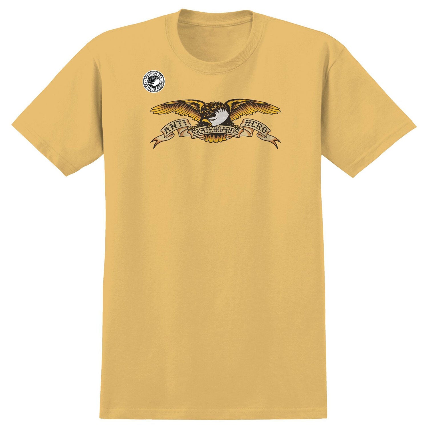 ANTIHERO EAGLE PREMIUM PIGMENT DIED T-SHIRT MUSTARD