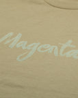 MAGENTA SCRIPT TEE BEIGE 